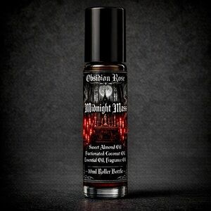 Midnight Mass Sweet Almond Body Oil - Black & Red Roller Bottle